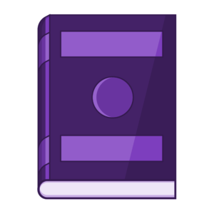 closed book clipart: purple closed book
