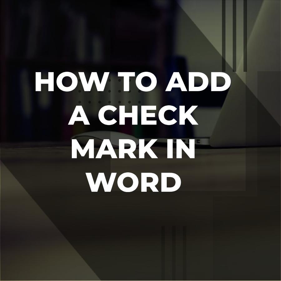 Check Mark Symbol in Word - Adazing