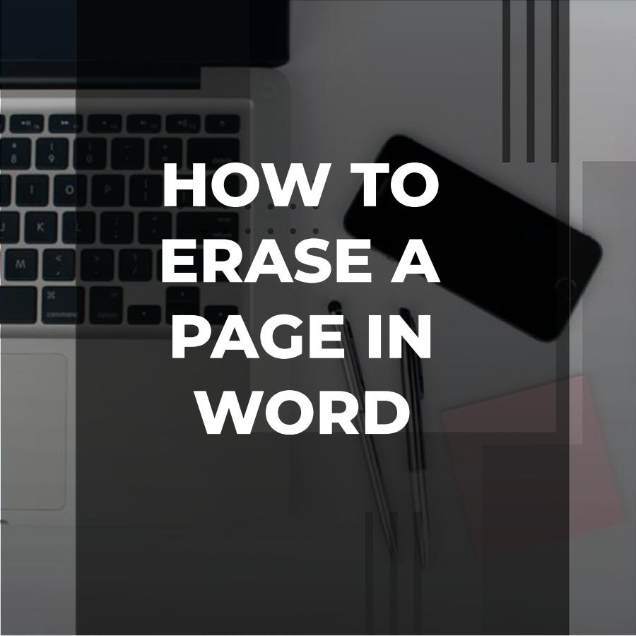 deleting a page in word