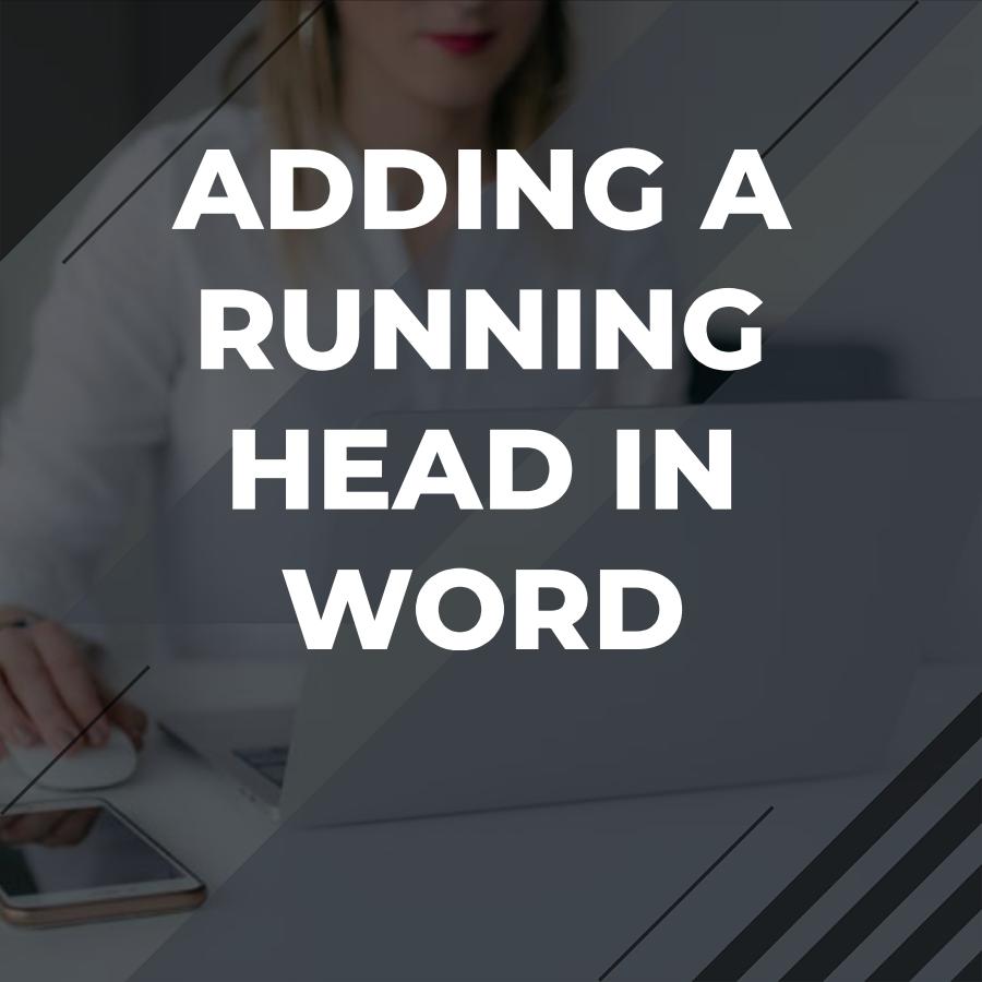 how to add a running head in word