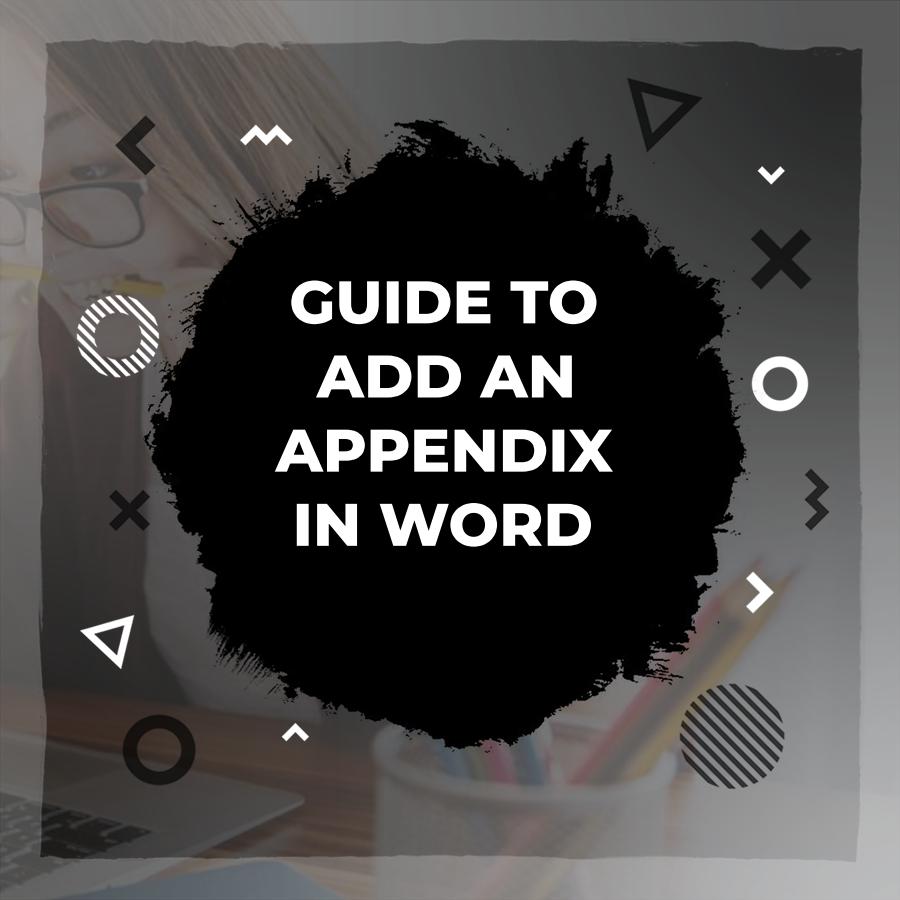 how to add an appendix in word