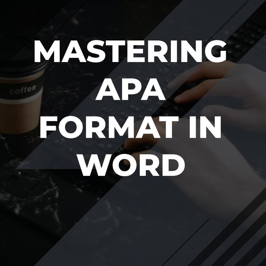 how to apply apa format in word