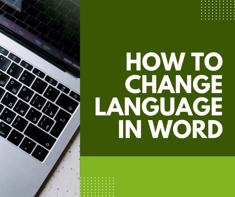 how to change language in word