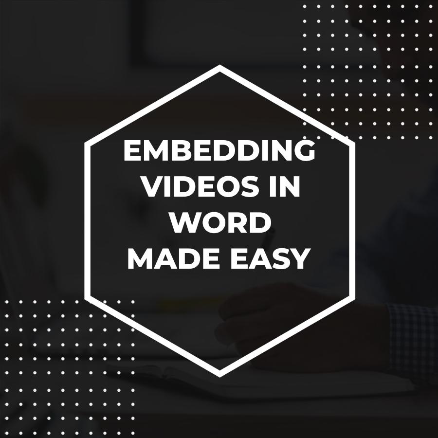 how to embed a video in word