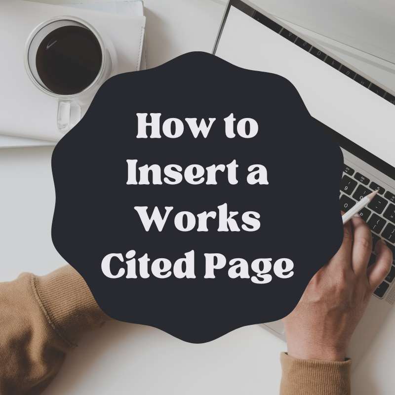 how to insert a works cited page in word