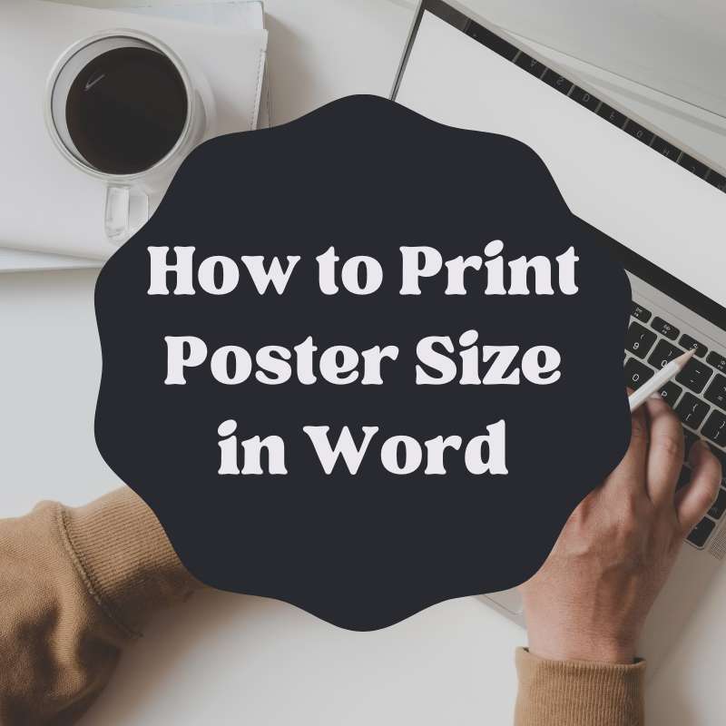 how to print poster size in word