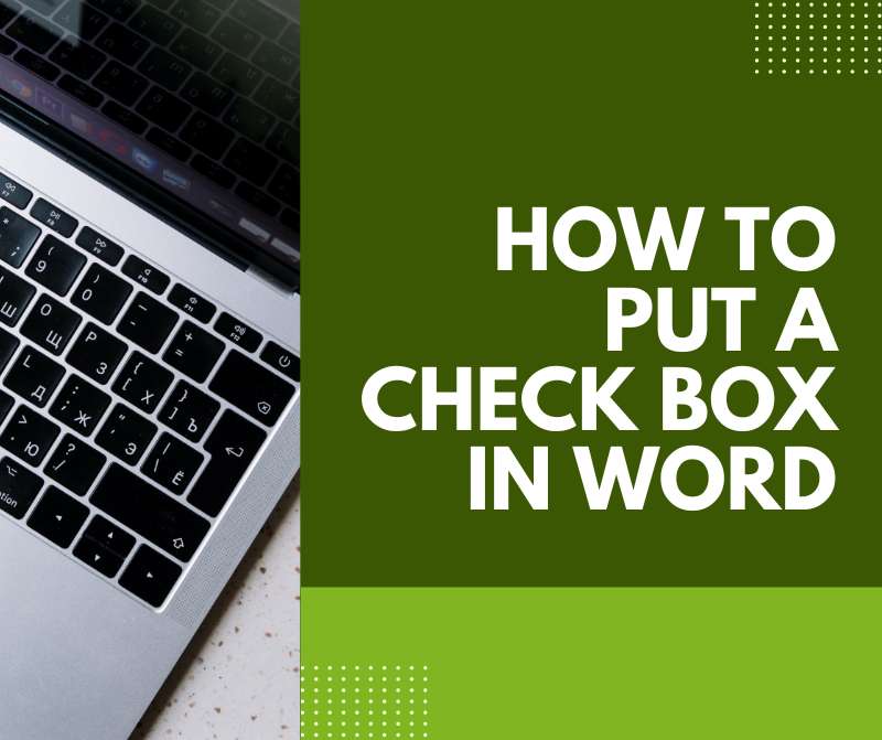 How to Put a Check Box in Word - Adazing