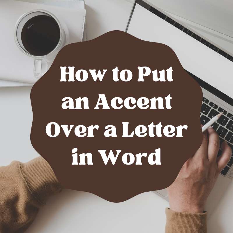 how to put an accent over a letter in word