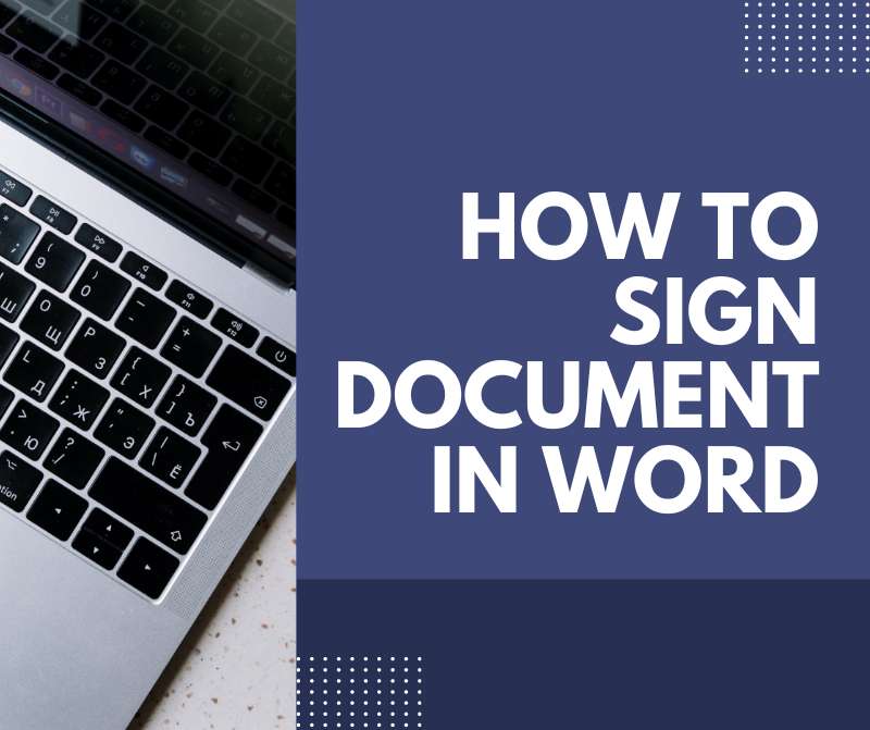 how to sign document in word