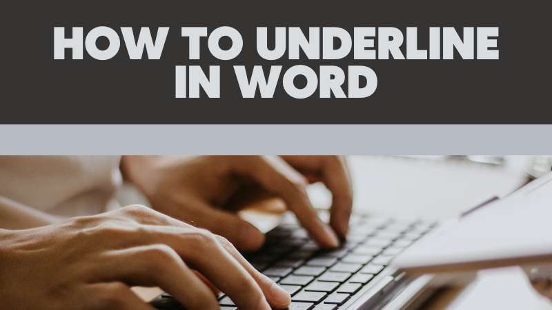 how to underline in word