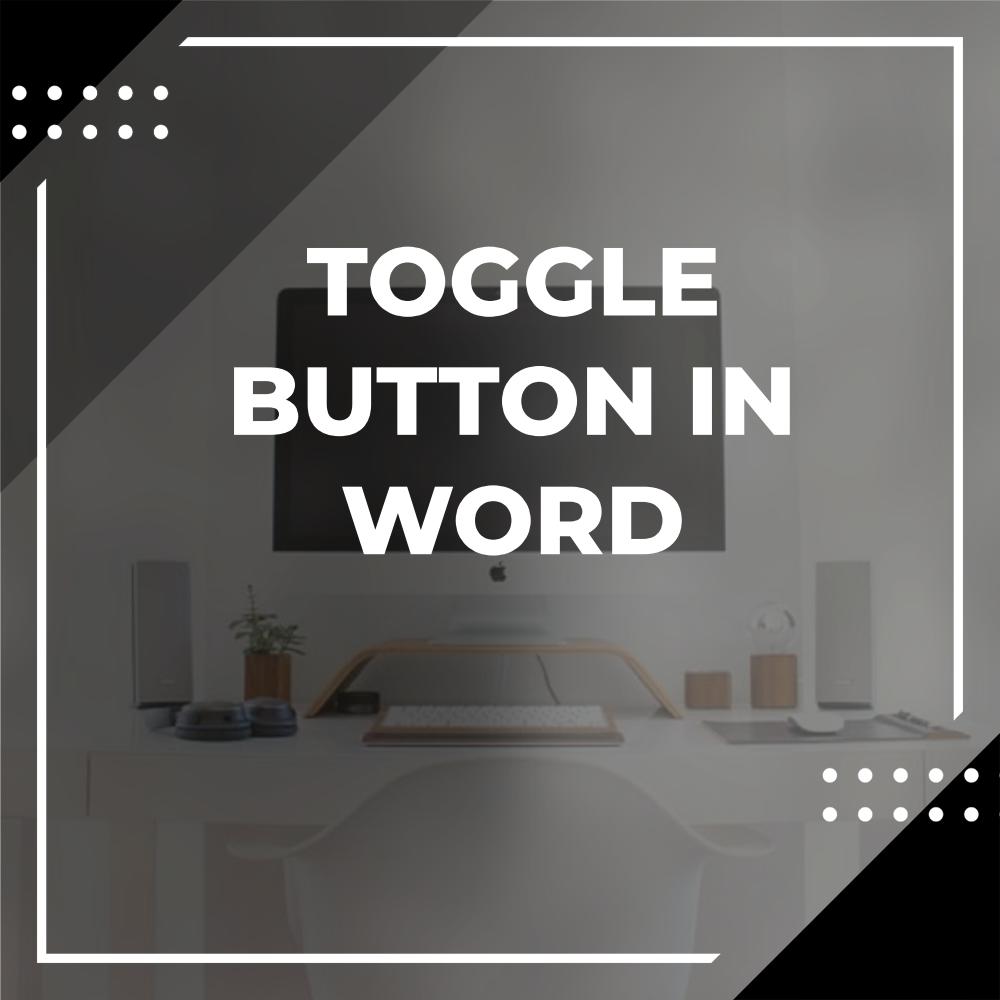 show/hide button in word