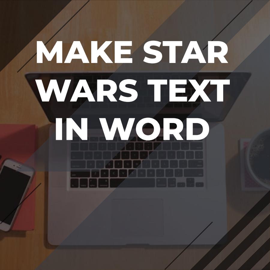 star wars font in word